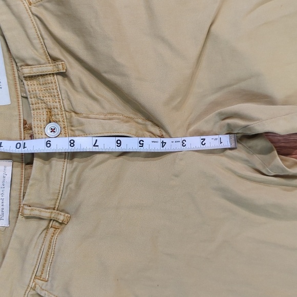 Pilcro and the Letterpress Stet yellow straight leg cropped stretch chino 30* - Picture 3 of 6